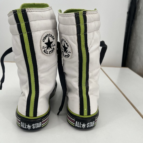 Vintage 90s Converse Black & White Leather Hi-Tops EUR 35 Size 5 Womens 3 Mens - Picture 12 of 16